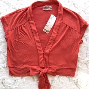 SOLD! NWT Urban Outfitters orange crop top sz. S